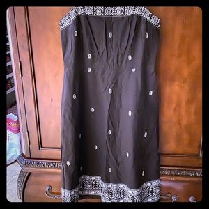 Summer knee length chocolate dress